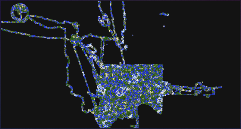Screenshot of the web map I wrote a bit after